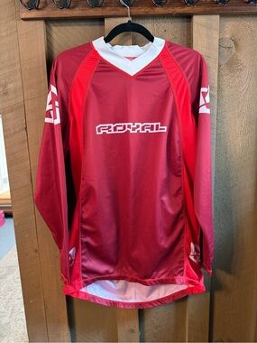 Men’s Red Royal Racing Long-Sleeve Cycling Jersey